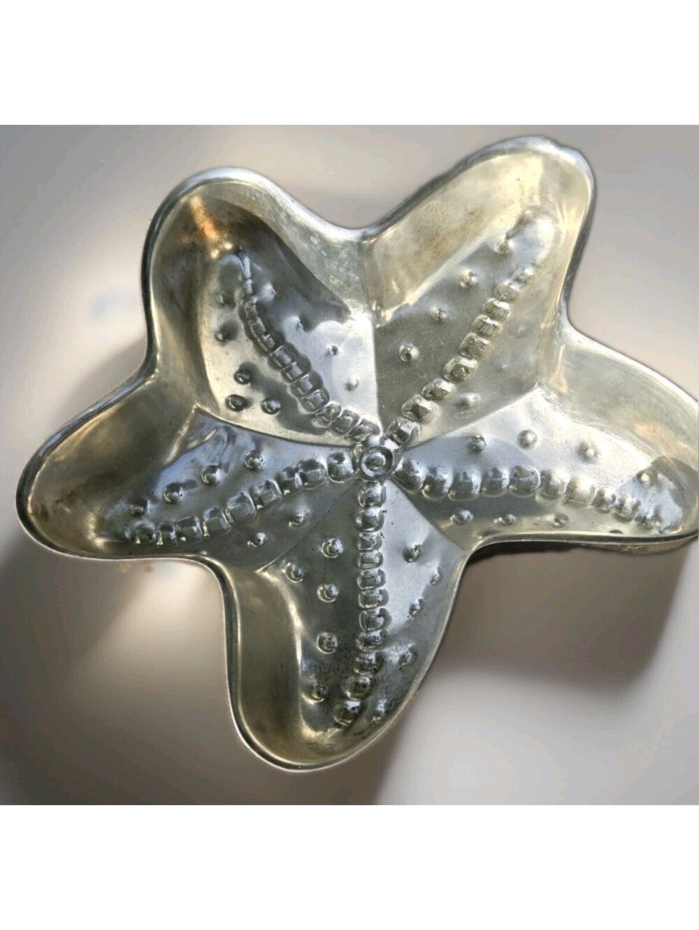 Starfish Aluminum Tin Metal Chocolate Candy Jello Mold  Hanging Hook10" Diameter